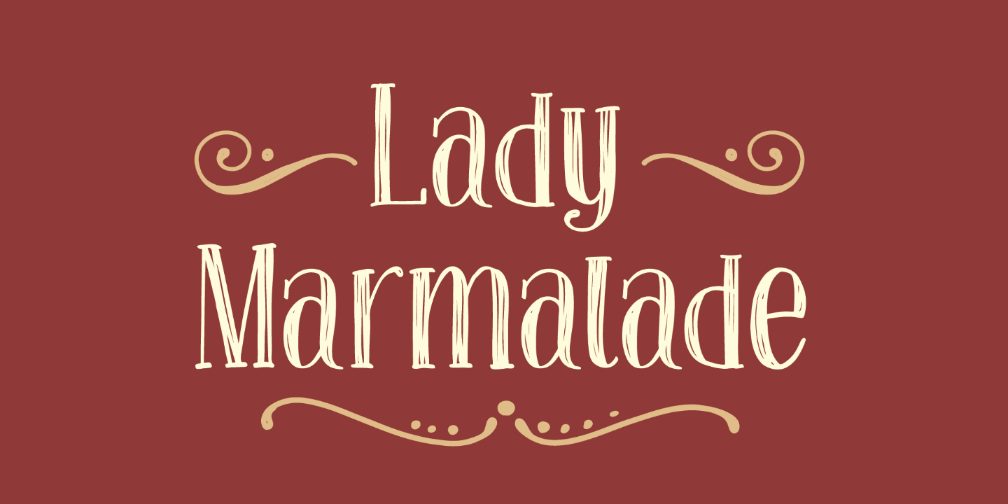 Font Lady Marmalade